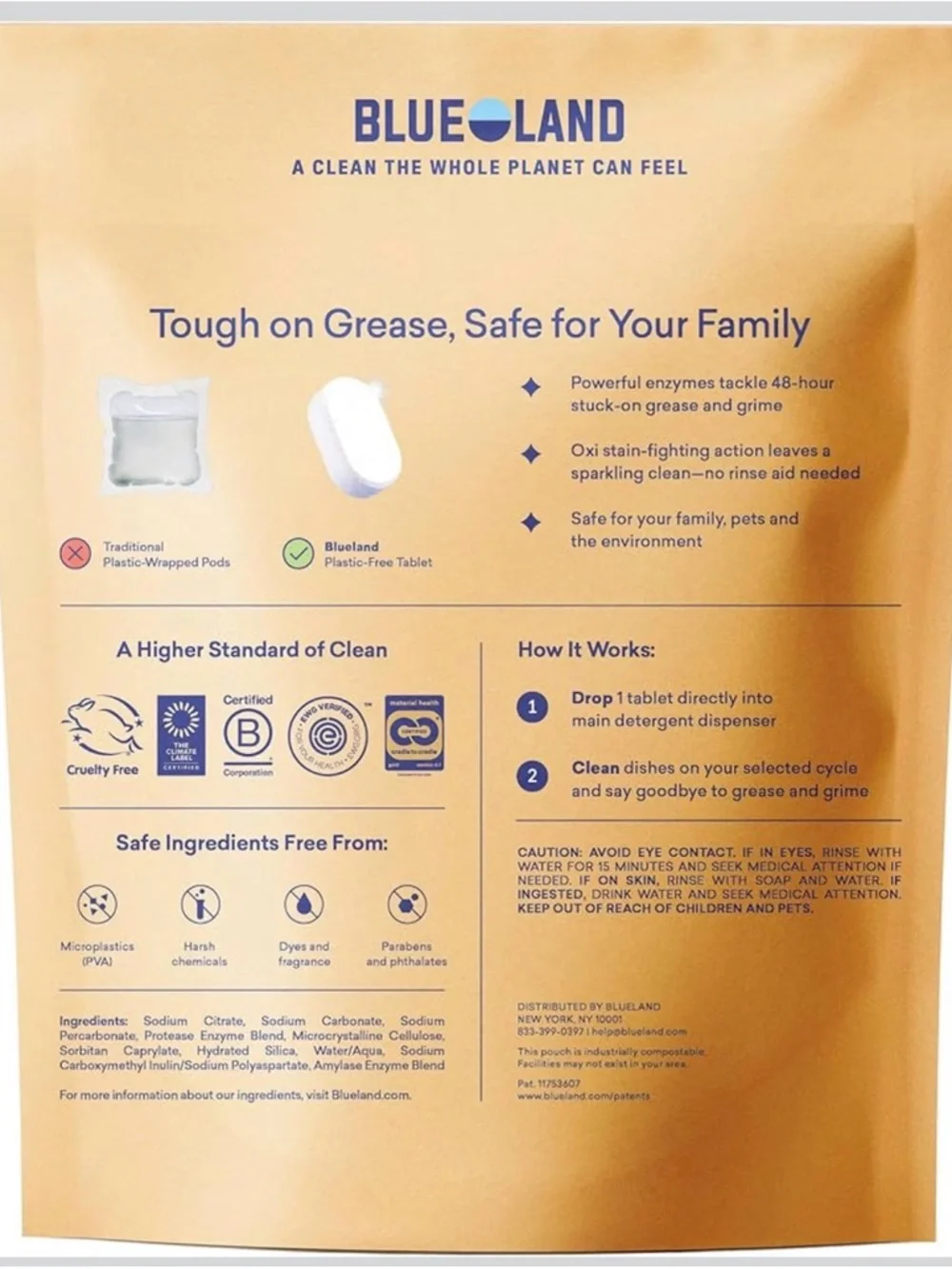 NWT Blueland Dishwasher Detergent Tablets - Lemon Zest (2pk)